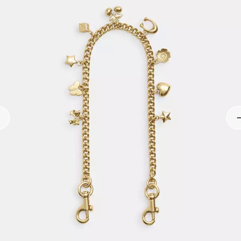 Coach Gold Charm Chain Strap